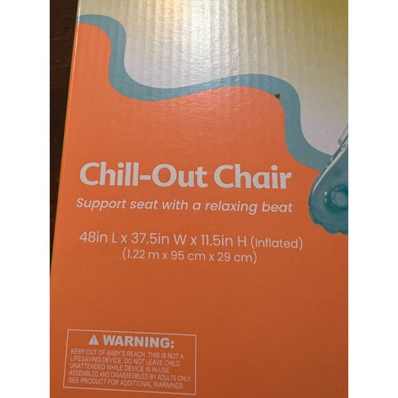 Funsicle Chill-Out Chair Inflatable Lounger Supports Up To 220 lbs New in Box - Picture 2 of 5